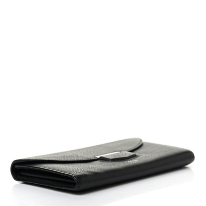 Celine Grained Calfskin Large Trotteur Multifunction Flap Wallet Black 4 of 11