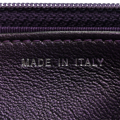 Chanel Iridescent Lambskin Quilted Wallet On Chain WOC Dark Purple 7 of 12