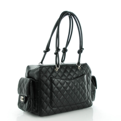 Chanel Calfskin Quilted Large Cambon Multipocket Reporter Black 3 of 7
