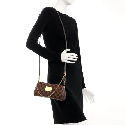 Louis Vuitton Damier Ebene Eva Clutch 2 of 8
