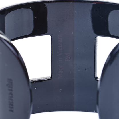 Hermes Lacquered Wood Ano Cuff PM Navy Bleu Dark Purple 5 of 7