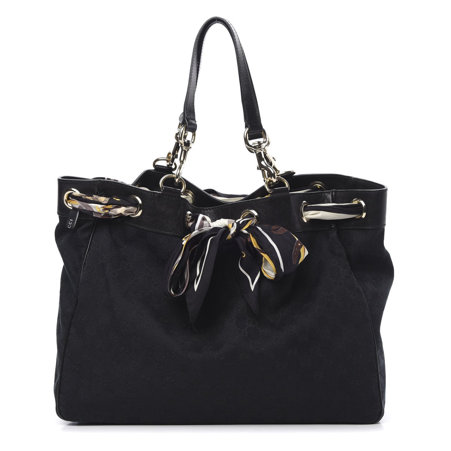 Monogram Large Positano Tote Black