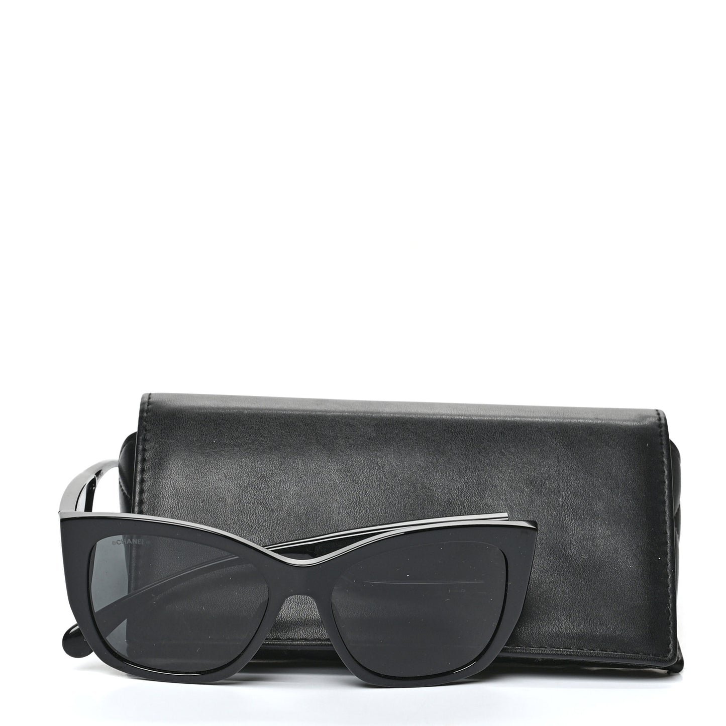Acetate Polarized Butterfly Signature CC Sunglasses 5429-A Black