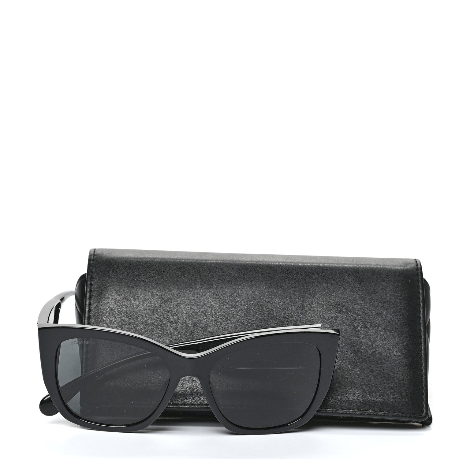 Chanel Acetate Polarized Butterfly Signature CC Sunglasses 5429-A Black 7 of 7