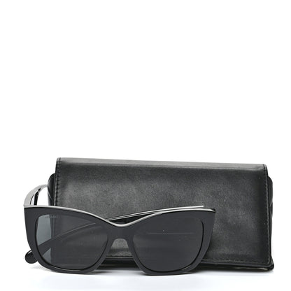 Chanel Acetate Polarized Butterfly Signature CC Sunglasses 5429-A Black 7 of 7