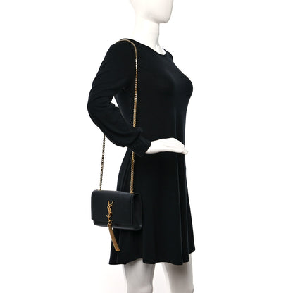 Saint Laurent Calfskin Small Classic Monogram Kate Tassel Satchel Black 2 of 10