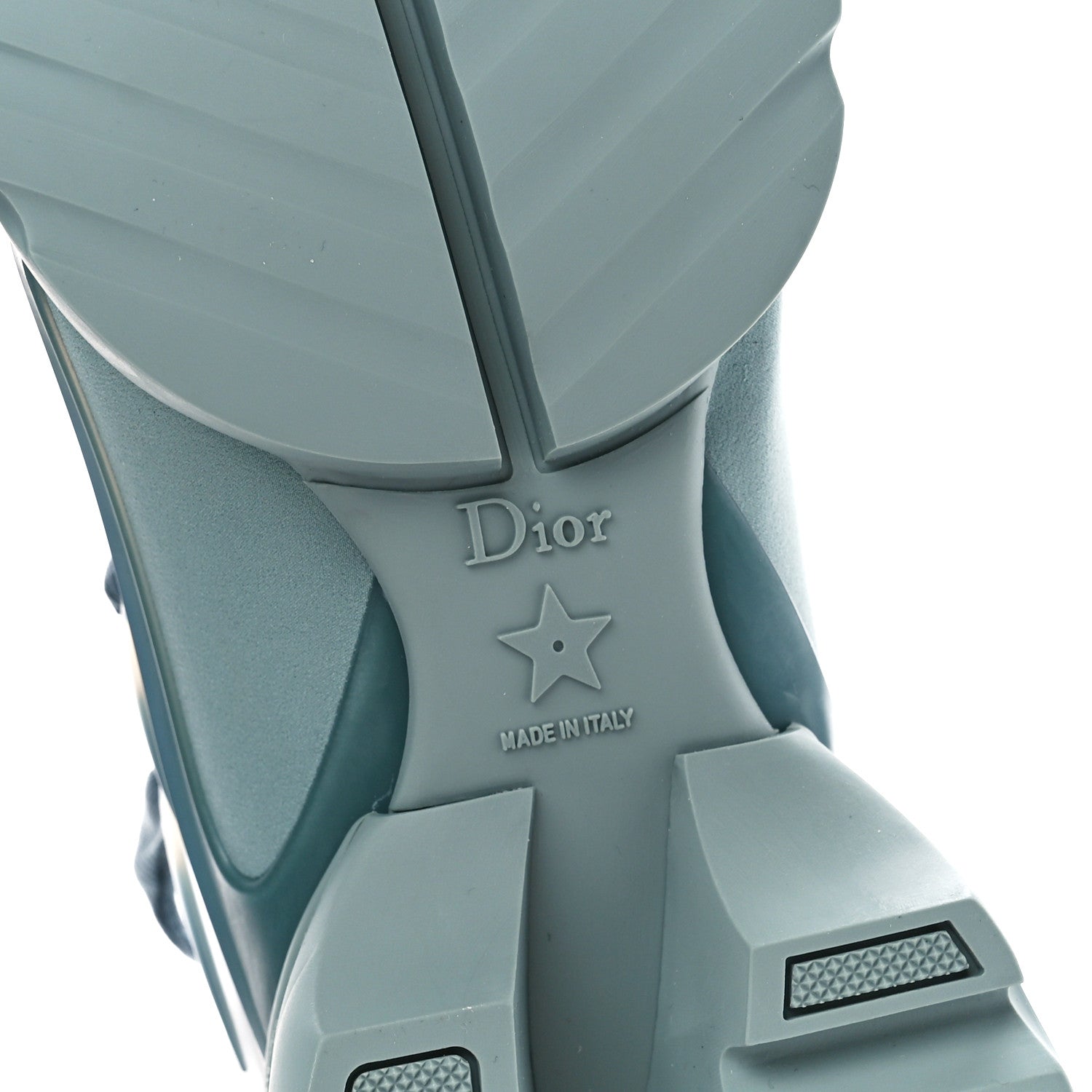 Christian Dior Neoprene Rubber Womens D-Connect Sneakers 39.5 Water Grey 6 of 9