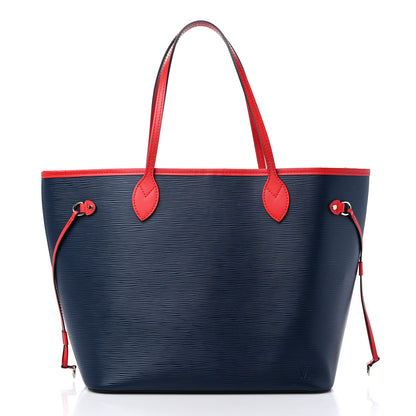 Louis Vuitton Epi Neverfull MM Indigo Coquelicot 4 of 13
