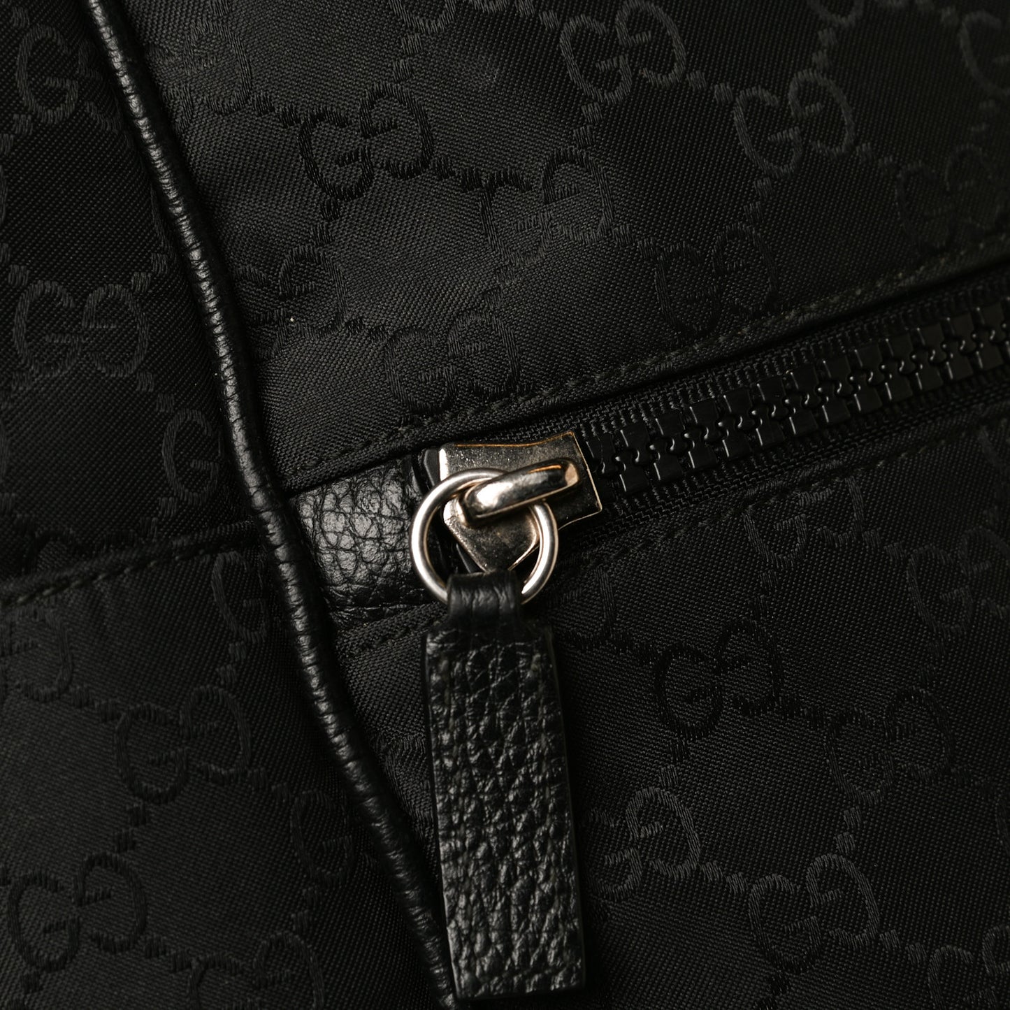 Nylon Monogram Slim Backpack Black