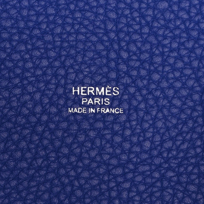 Hermes Taurillon Clemence Picotin Lock 18 PM Bleu Electrique 5 of 12
