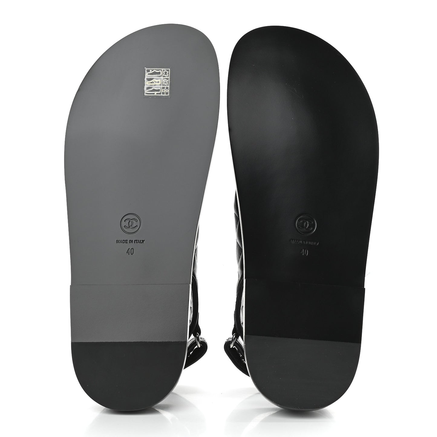 Lambskin Quilted Velcro Dad Sandals 40 So Black