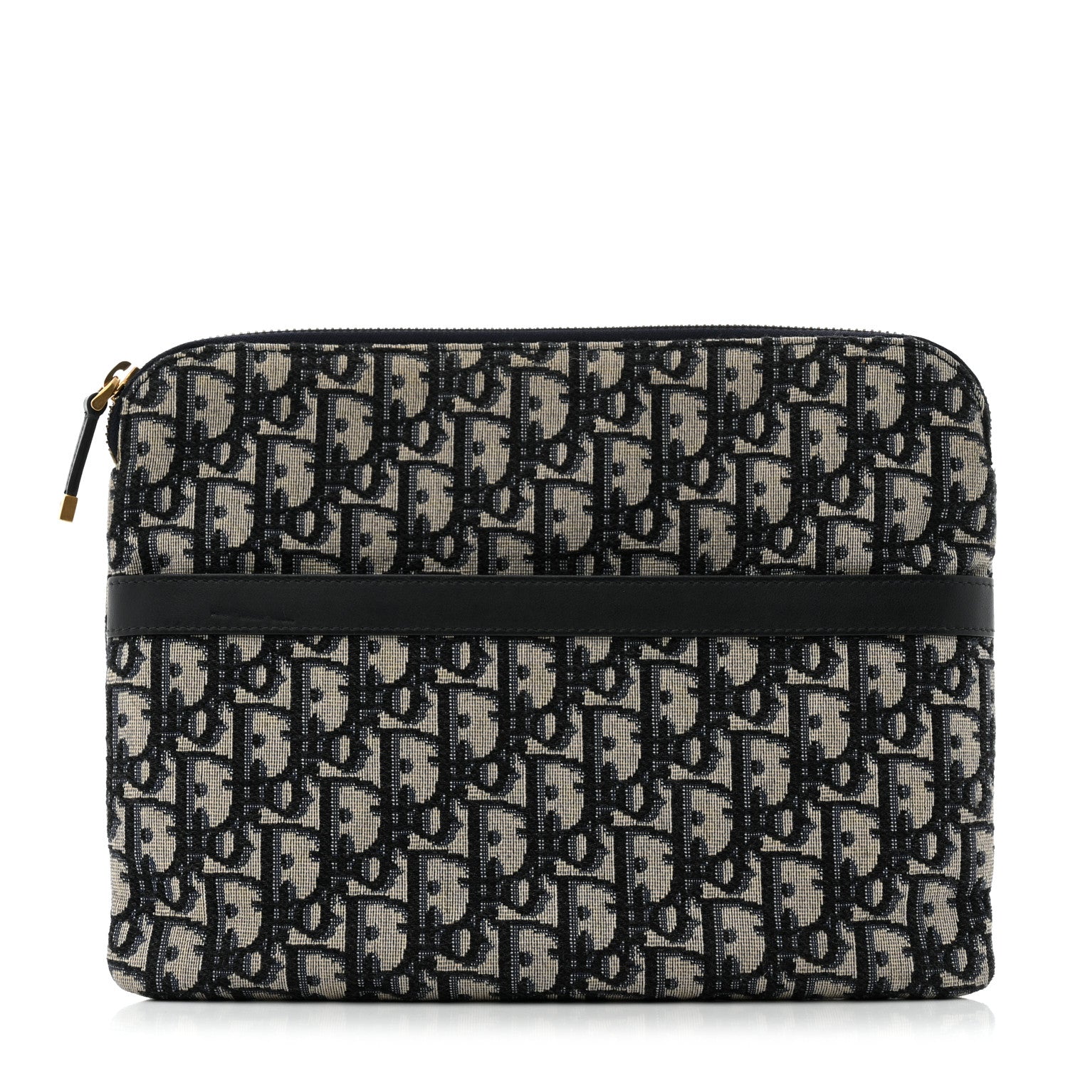 Christian Dior Oblique Pouch Clutch Blue 1 of 8