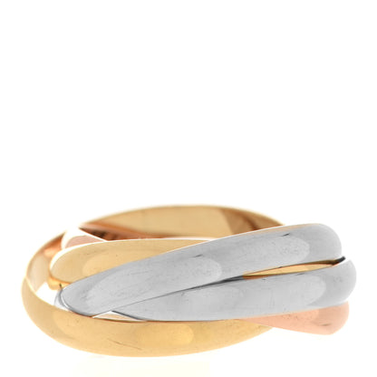 Cartier 18K Pink Yellow White Gold Les Must De Cartier Trinity Five Band Ring 51 5.75 3 of 5