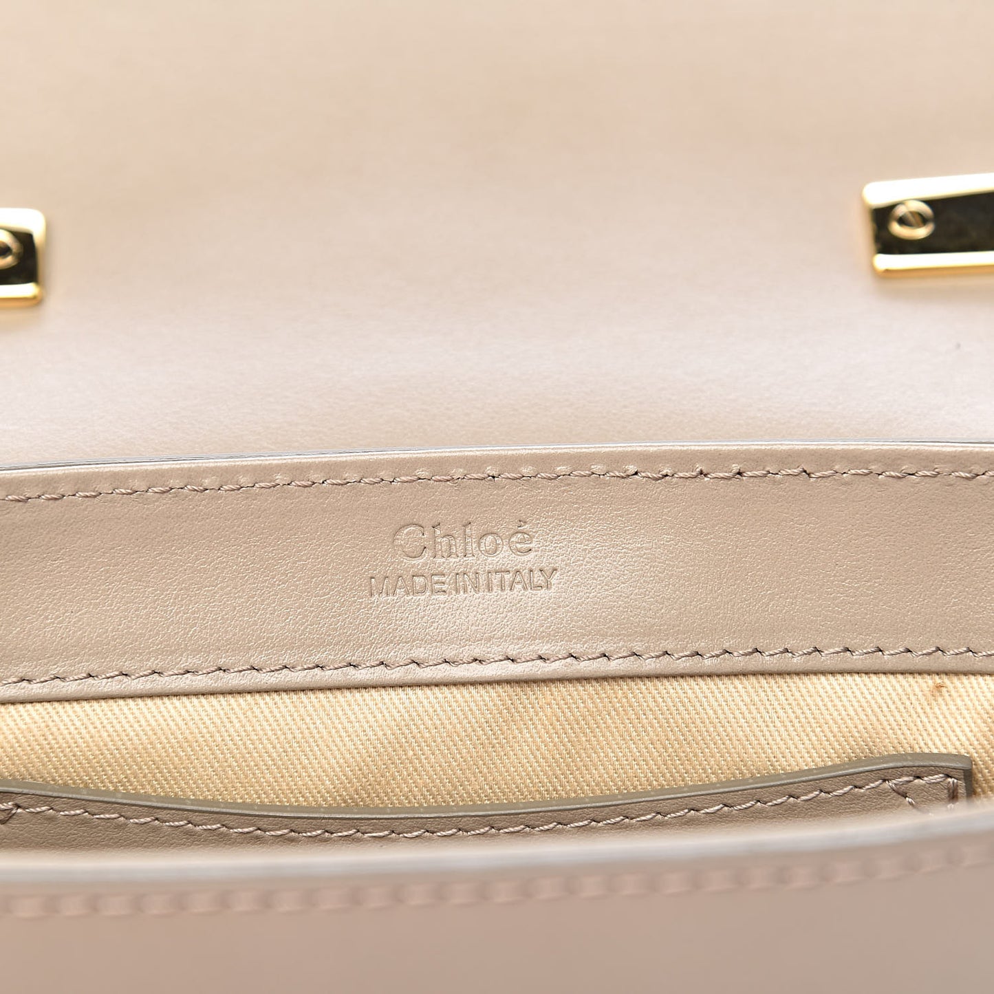 Shiny Calfskin Suede Mini C Double Carry Motty Grey