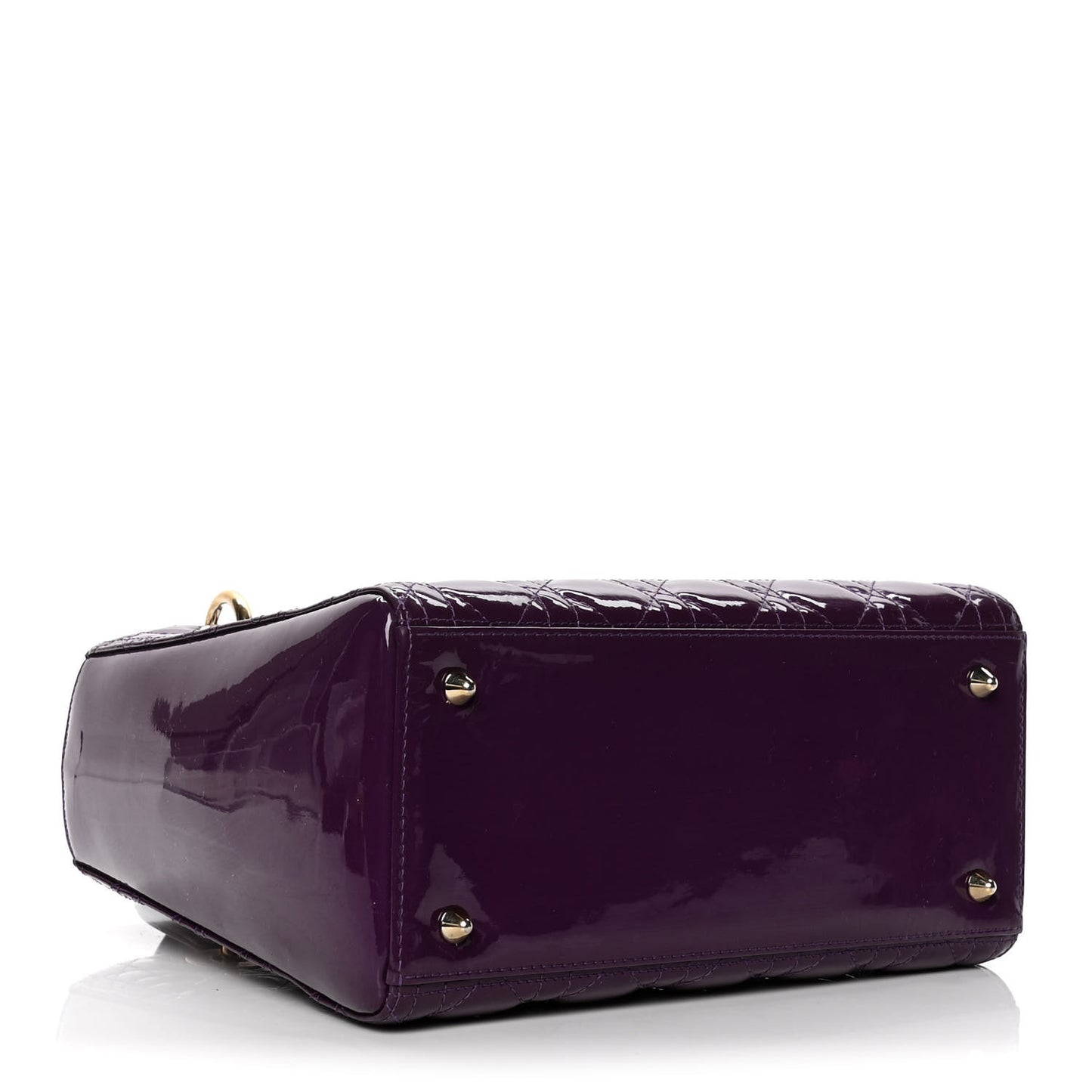 Patent Cannage Medium Lady Dior Purple