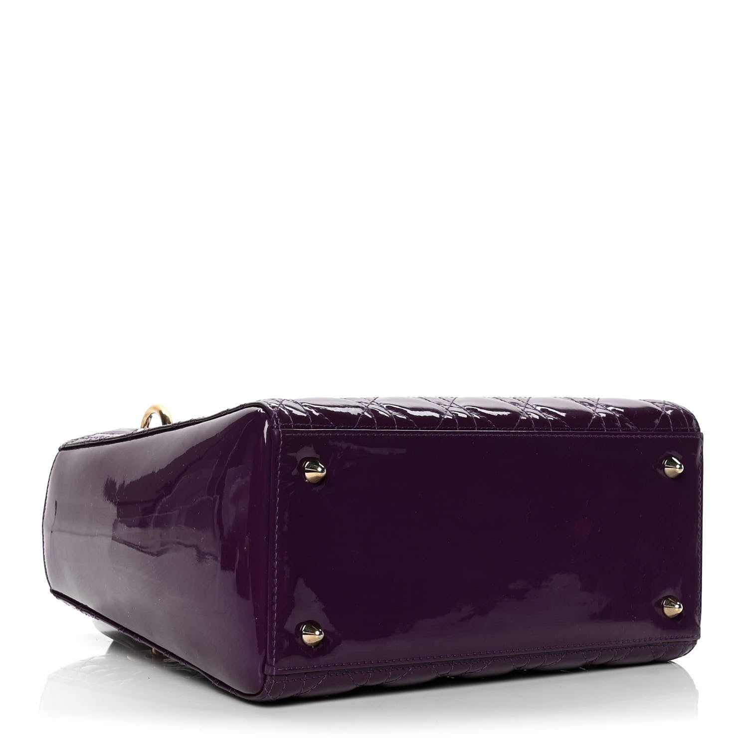 Christian Dior Patent Cannage Medium Lady Dior Purple 4 of 9