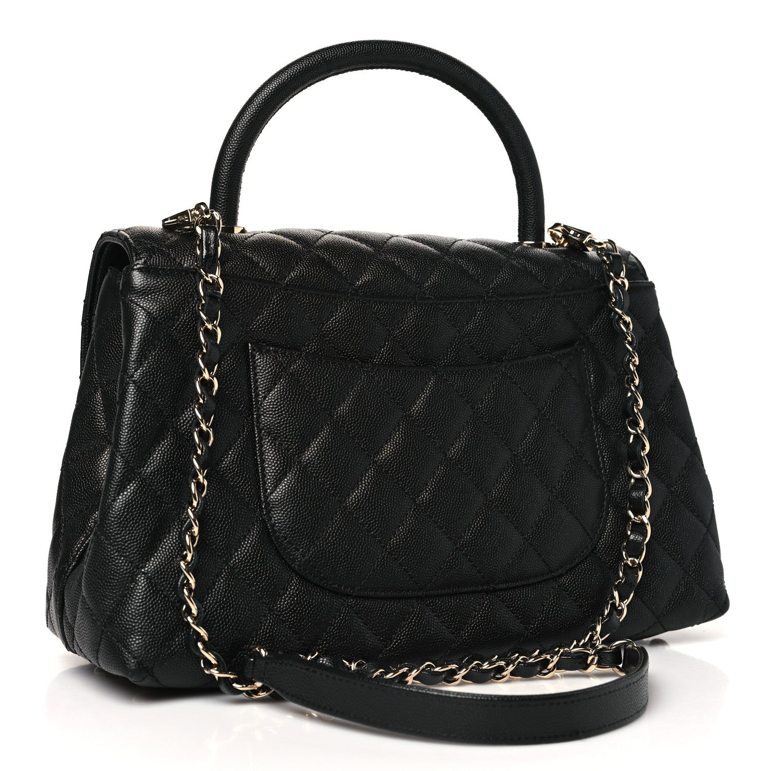 Chanel Caviar Quilted Small Coco Handle Flap Black 3 of 13
