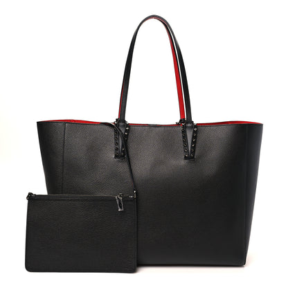 Christian Louboutin Calfskin Spikes East West Cabata Tote Black 3 of 12