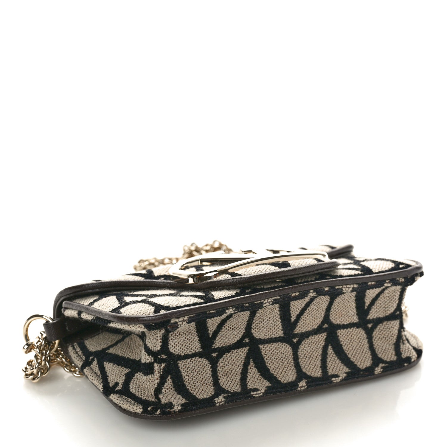 Valentino Garavani Toile Iconographe Nappa Vlogo Small Loco Shoulder Bag Natural Ivory 4 of 10