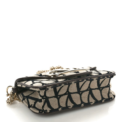 Valentino Garavani Toile Iconographe Nappa Vlogo Small Loco Shoulder Bag Natural Ivory 4 of 10