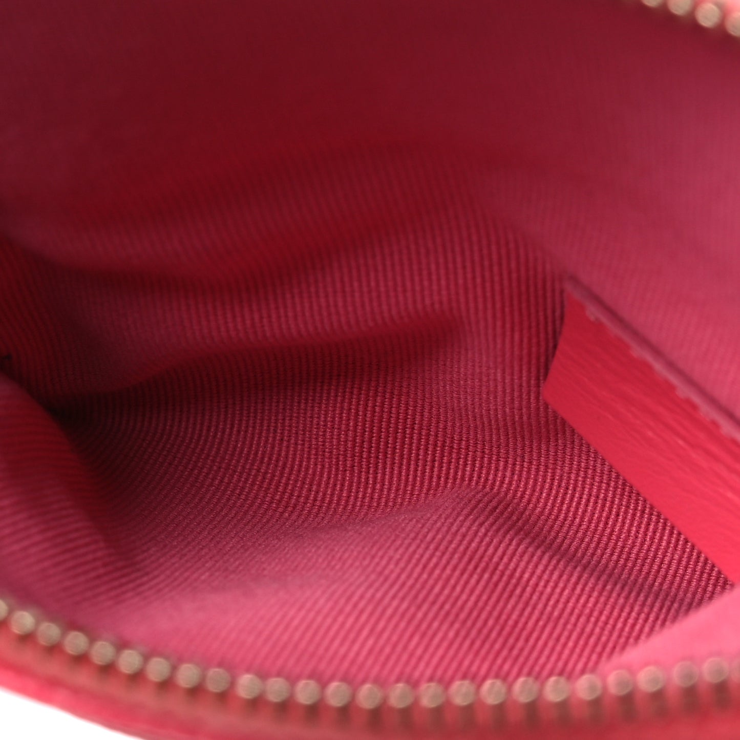 Caviar Quilted Zip Card Holder Wallet Pink