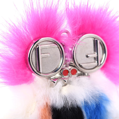 Fendi Rabbit Mink Fox Fur F is Fendi Teen Witch Bag Charm White Multicolor 7 of 8