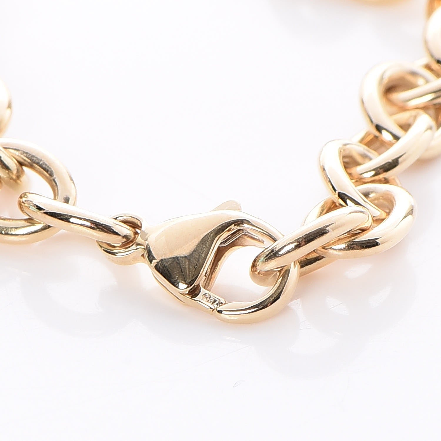 Tiffany 18K Yellow Gold Heart Tag Charm Bracelet 5 of 6