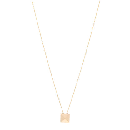 Roberto Coin 18K Yellow Gold Pyramid Pendant Necklace 1 of 5