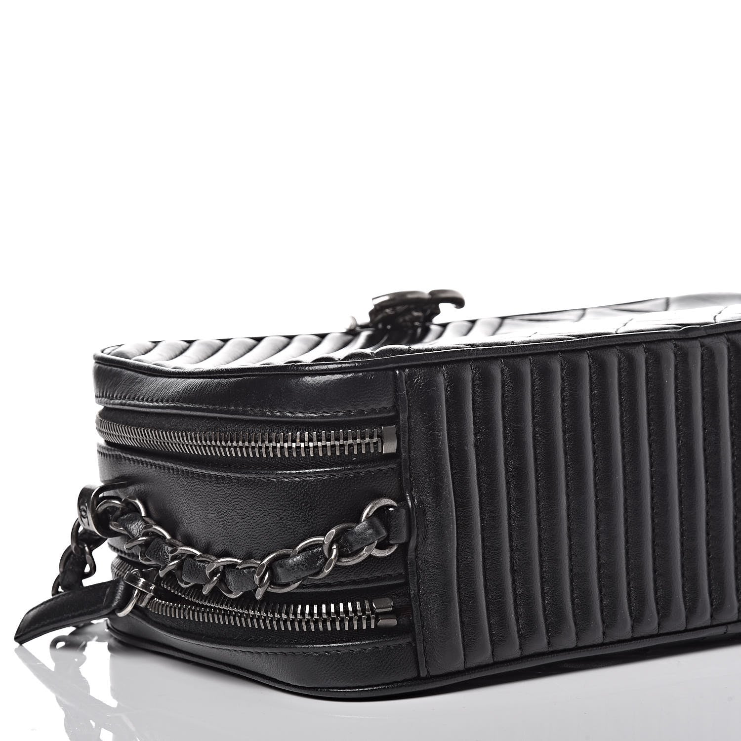 Chanel Lambskin Large Coco Boy Camera Case Black 9 of 10
