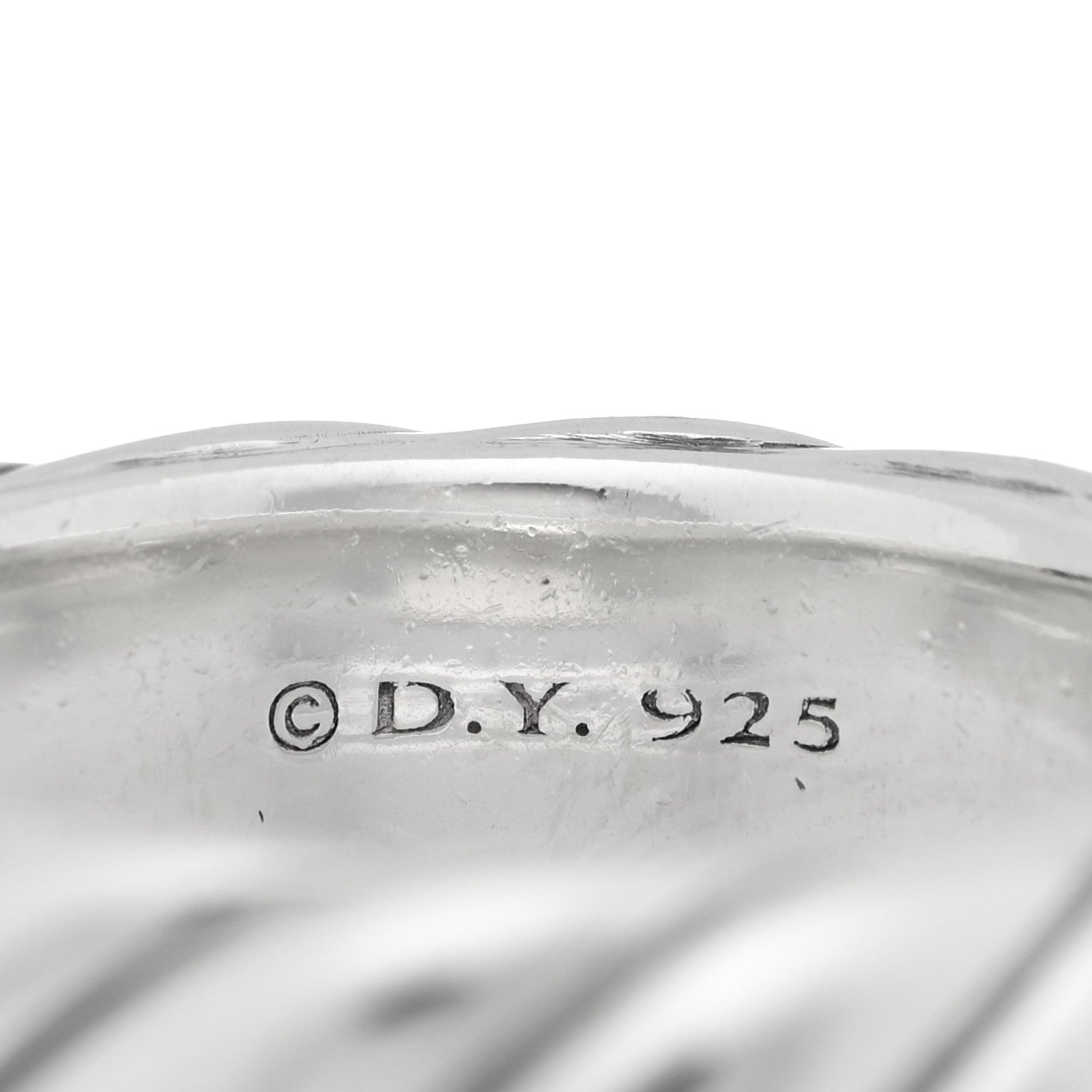 David Yurman Sterling Silver 6mm Sculpted Cable Band Ring 52 6 4 of 4