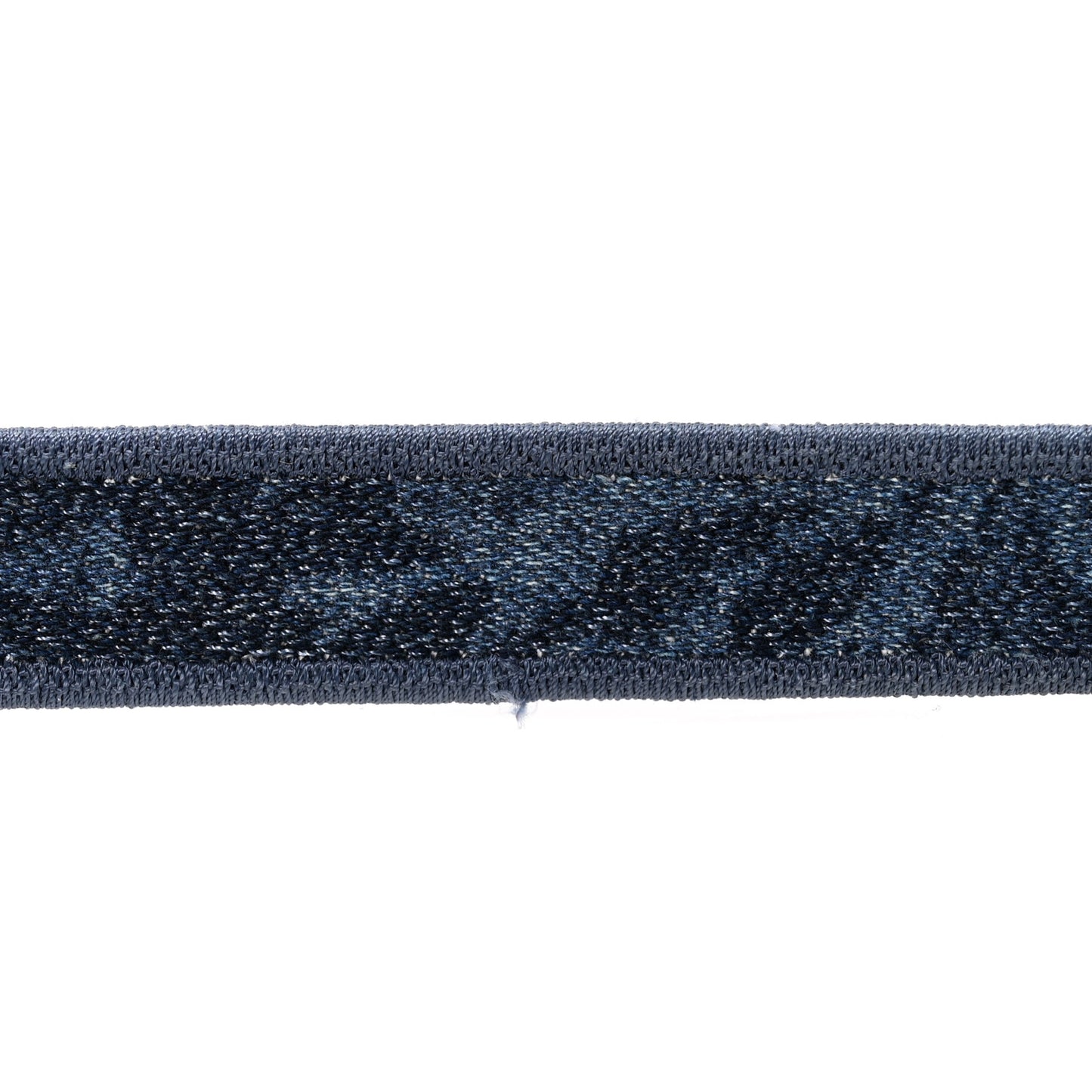 Denim Flowers Embroidered Saddle Bag Blue