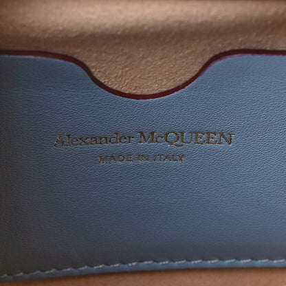Alexander McQueen Calfskin The Small Story Bag Blue Brown 6 of 8