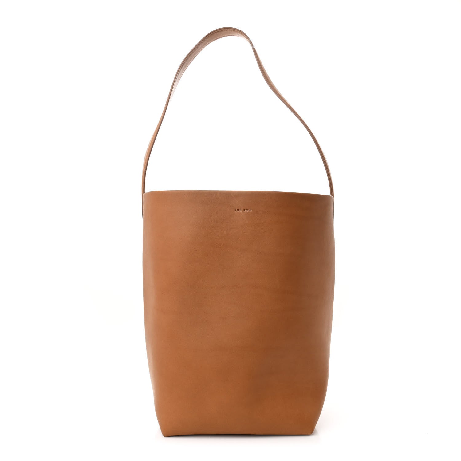 The Row Polished Saddle Calfskin Large N/S Park Tote French Beige 1 of 10