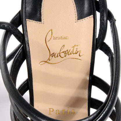 Christian Louboutin Leather Top Tina Ankle Tie Sandal 140 Black 39 12 of 12