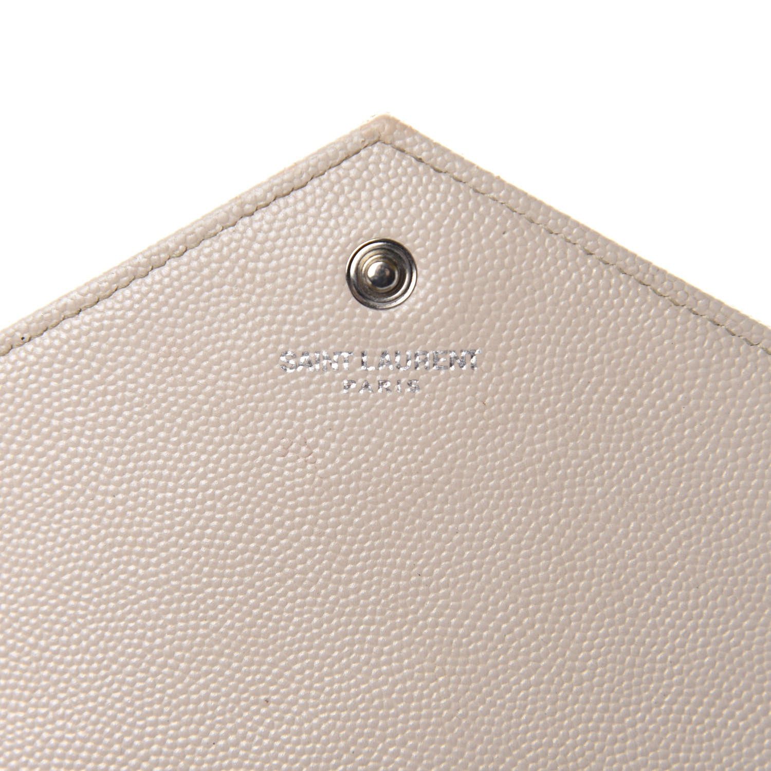 Saint Laurent Grain De Poudre Matelasse Chevron Monogram Chain Wallet Nude Powder 9 of 19