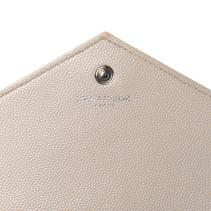 Saint Laurent Grain De Poudre Matelasse Chevron Monogram Chain Wallet Nude Powder 9 of 19