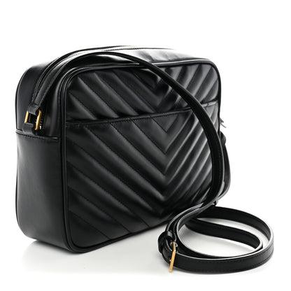 Saint Laurent Calfskin Matelasse Monogram Lou Camera Bag Black 3 of 11