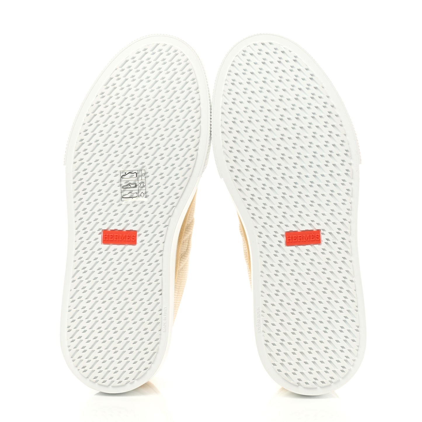 Fabric Ribbed Suede Goatskin Deep Sneakers 36 Beige Crin