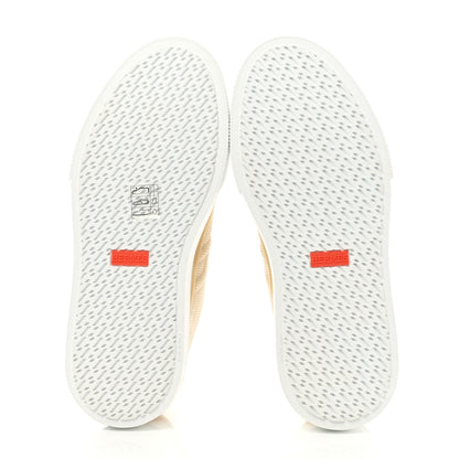 Hermes Fabric Ribbed Suede Goatskin Deep Sneakers 36 Beige Crin 5 of 10