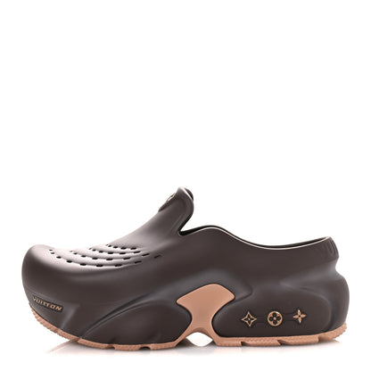 Louis Vuitton Rubber Mens LV Shark Clogs 8 Mocha 1 of 12