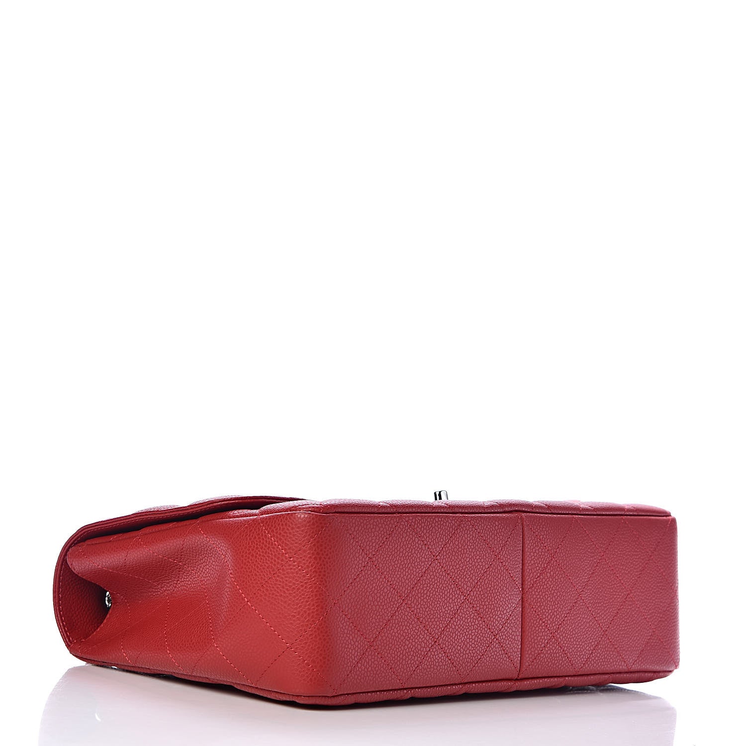 Chanel Caviar Quilted Jumbo Single Flap Red 4 of 11