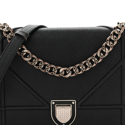 Christian Dior Grained Calfskin Medium Diorama Flap Bag Black 8 of 14