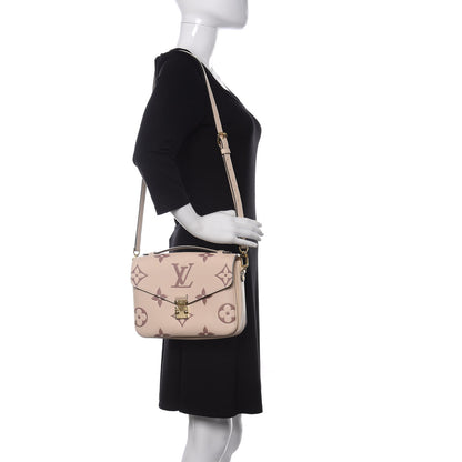 Louis Vuitton Empreinte Monogram Giant Pochette Metis Creme Bois De Rose 2 of 10