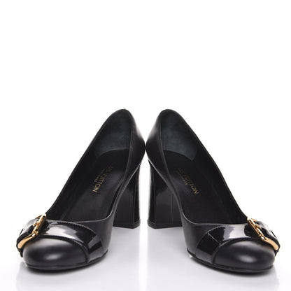 Louis Vuitton Calfskin Buckle Pumps 36.5 Black 5 of 10