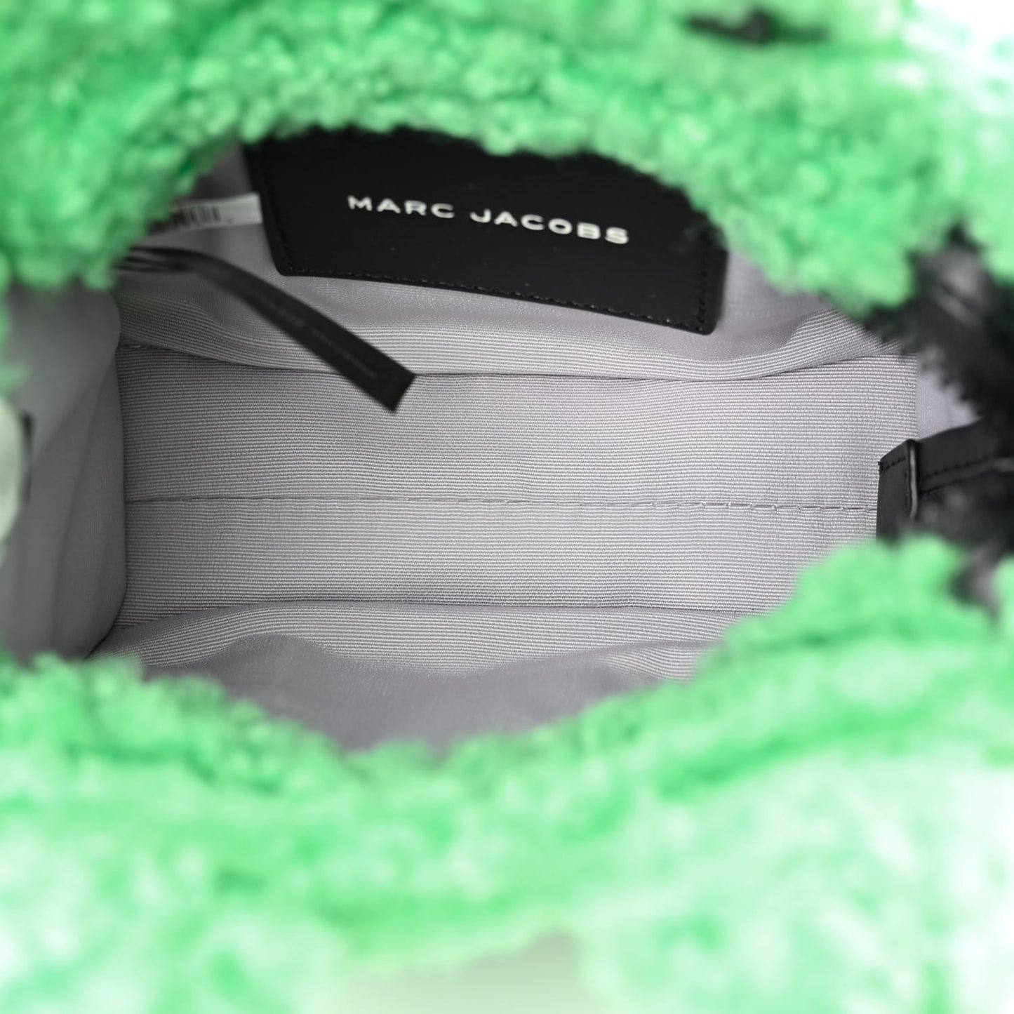 Polyester Cotton Mini The Teddy Traveler Tote Bag Fluffy Green