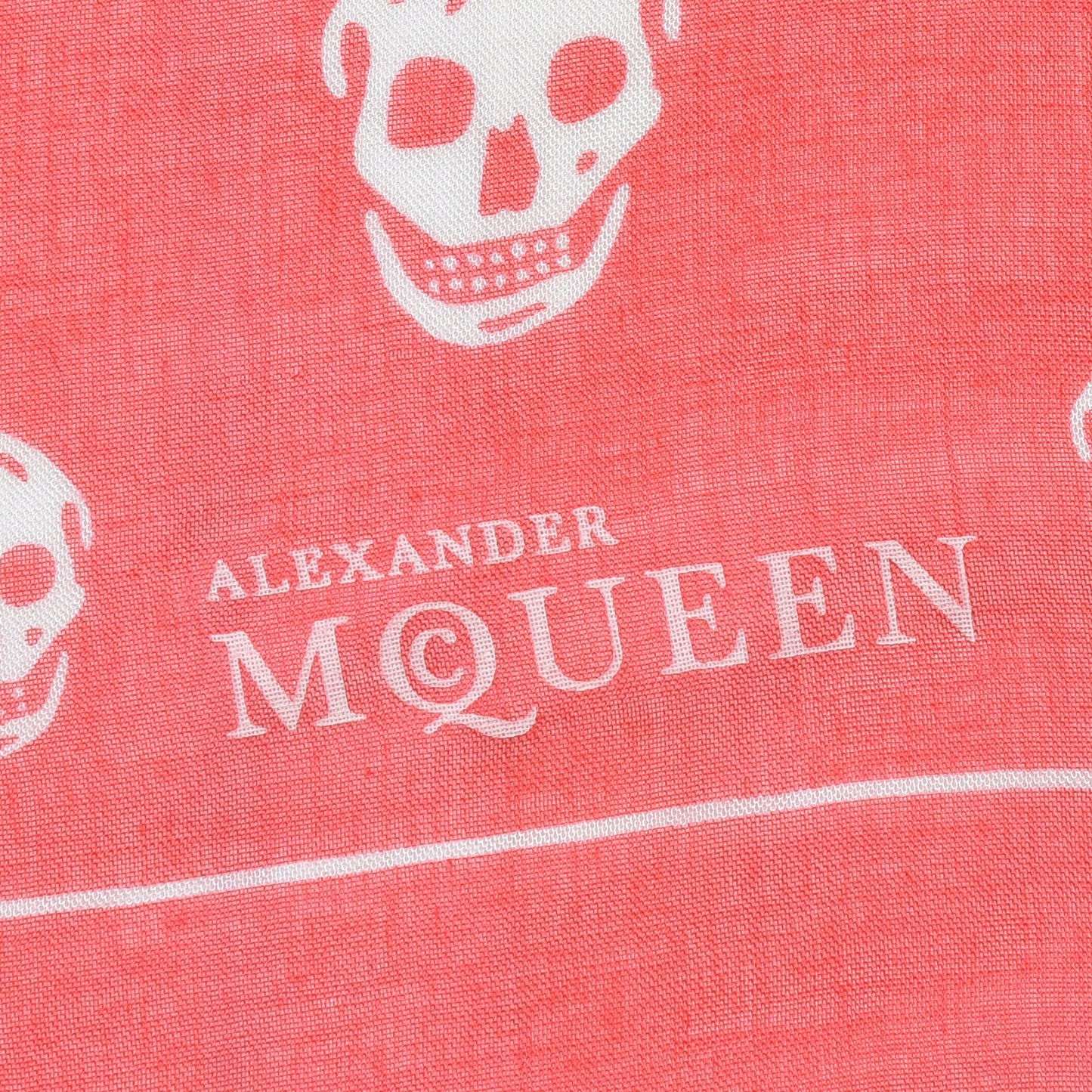 Modal Silk Butterfly Skull Scarf Coral