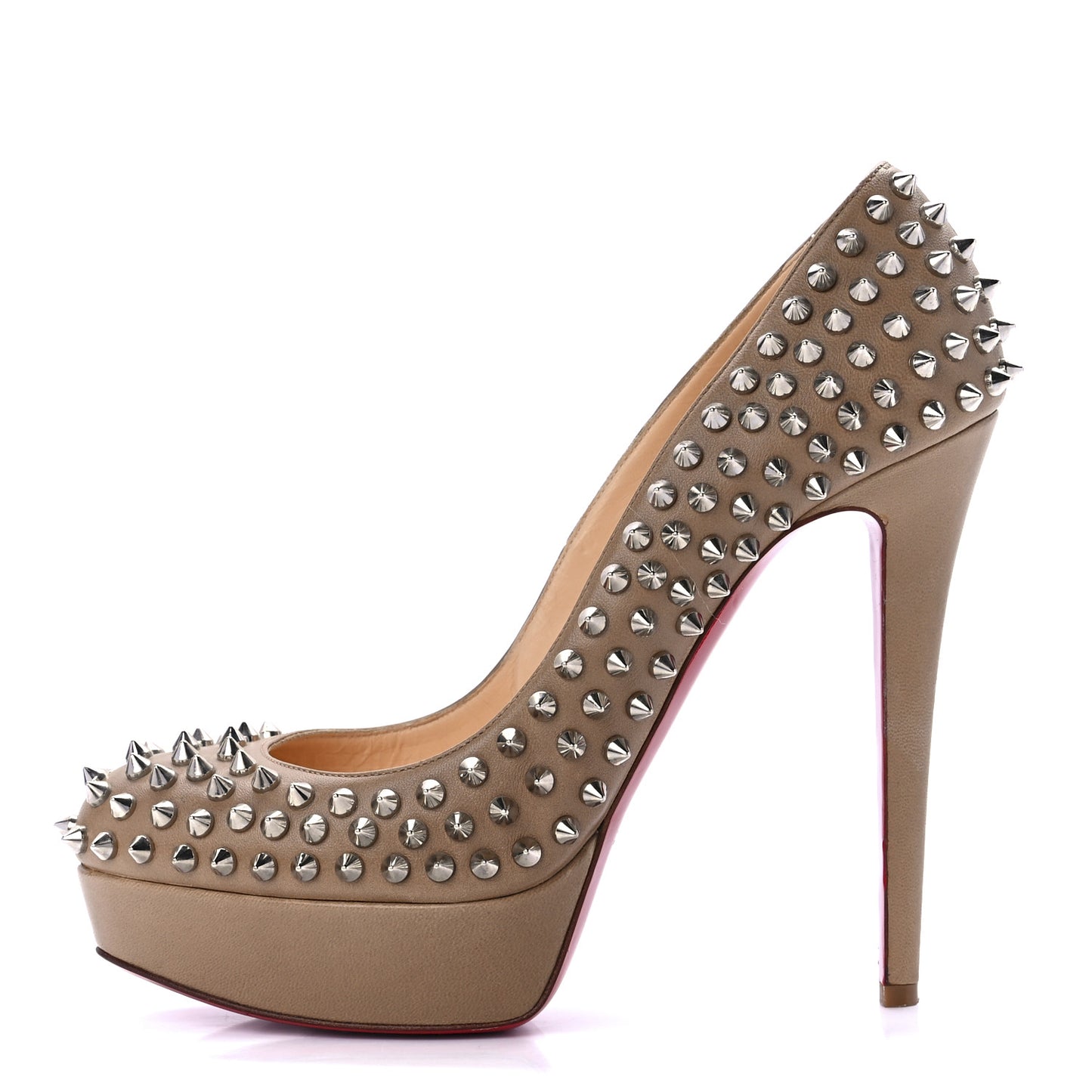 Nappa Bianca Spikes 140 Pumps 39.5 Nude Silver