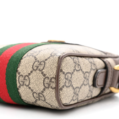 Gucci GG Supreme Monogram Web Mini Ophidia Messenger Brown 9 of 9