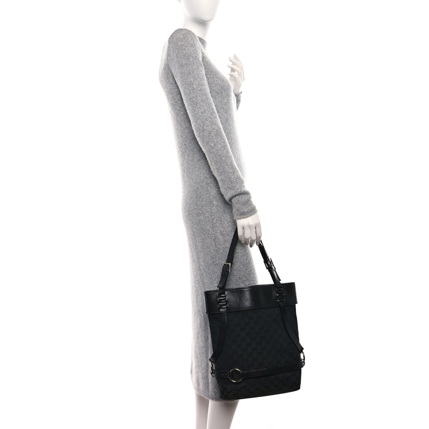 Monogram Calfskin Tote Black