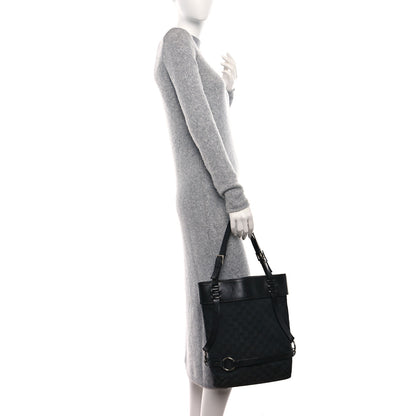 Gucci Monogram Calfskin Tote Black 2 of 10
